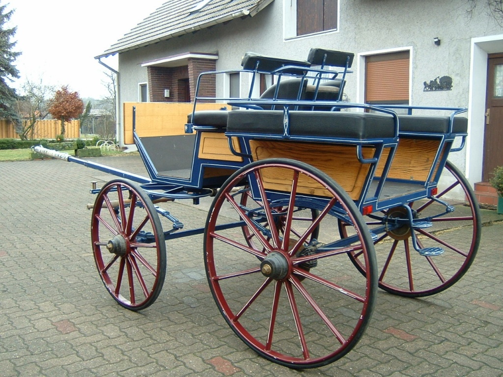 Wagonette, Kutsche, Kaltblutkutsche. - Kutsche - Hille