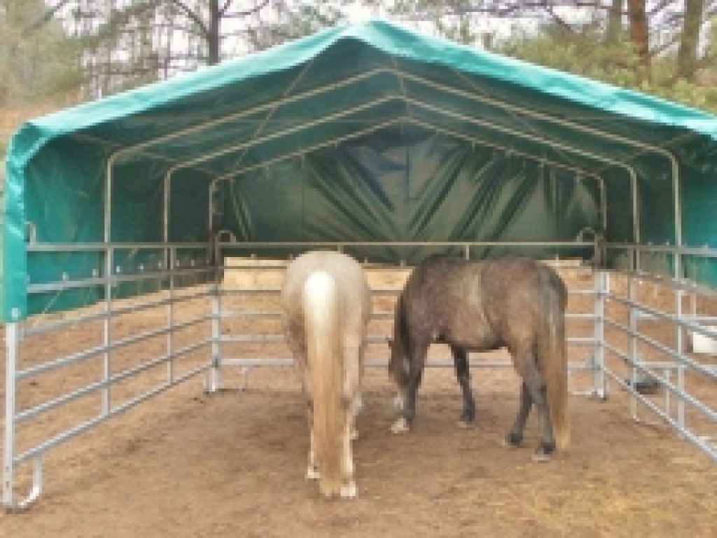 Stallzelt, Weidezelt, ganzjährig einsetzbar, unterschiedliche Größen - Pferdezubehoer - Stelzenberg