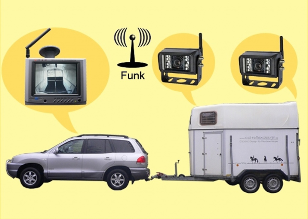 Funk-Ueberwachungskamera fuer Pferdeanhaenger 2 in 1 - Anhaenger - Laudenbach