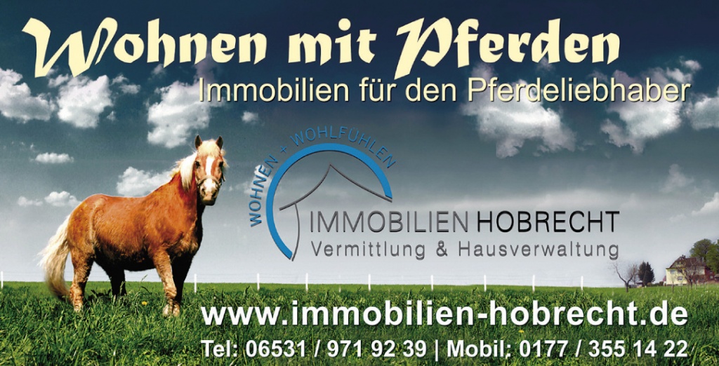 WOHNEN MIT PFERDEN Die Pferdeimmobilien - Reitimmobilien - Stallplatz - Lieser